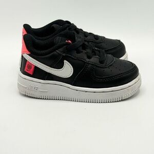 Nike Force 1 WorldWide TD Sneaker CN8541-001 Black/White/Flash Crimson - Toddler